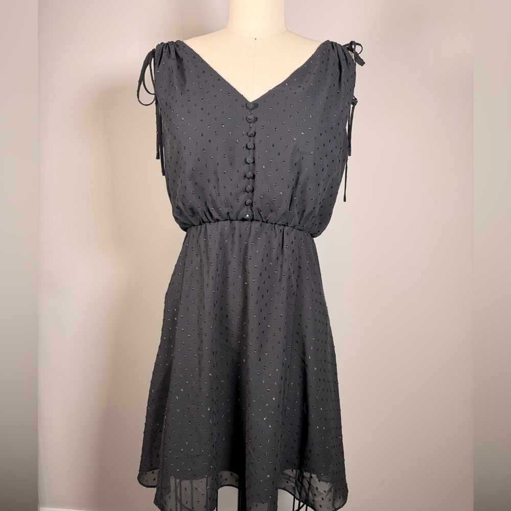 Gal Meets Glam Black Fit & Flare Mini Dress – Size 2P